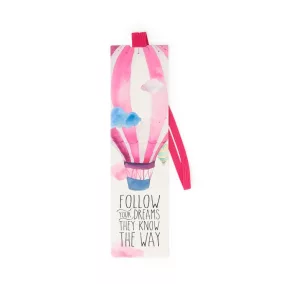   Legami könyvjelző gumipánttal (17 -5x4 -7 cm) - Follow your dreams - hőlégballonos