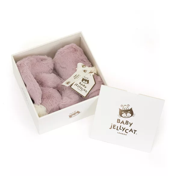Jellycat szundikendő - Rózsa nyuszi díszdobozban