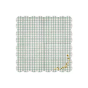 Kockás Szalvéták Masnival - 33×33 cm - 12 db