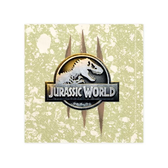 Jurassic World szalvéta 33×33 cm - 20 db