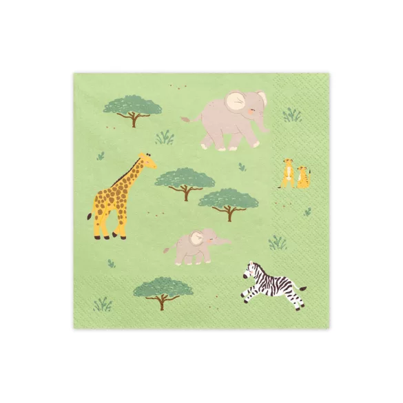 Safari szalvéták 33x33 cm 12 db/csomag