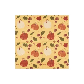   Tök és makk mintás szalvéta 33 × 33 cm - Narancssárga - 20 db/csomag