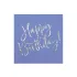 Happy Birthday szalvéta - kék - 33x33 cm 20 db-os