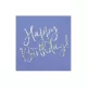 Happy Birthday szalvéta - kék - 33x33 cm 20 db-os