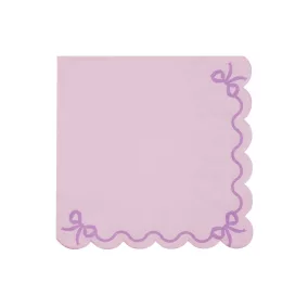 Hullámos szélű szalvéta - 33x33 cm - lila - 12 db/csomag