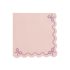 Hullámos szélű szalvéta - 33x33 cm - light pink - 12 db/csomag