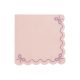 Hullámos szélű szalvéta - 33x33 cm - light pink - 12 db/csomag