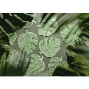   Monstera levél formájú szalvéták - 29 -1 × 36 cm - zöld - 12 db/csomag