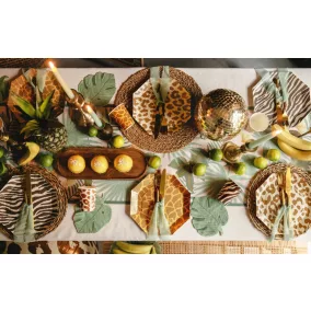   Monstera levél formájú szalvéták - 29 -1 × 36 cm - zöld - 12 db/csomag