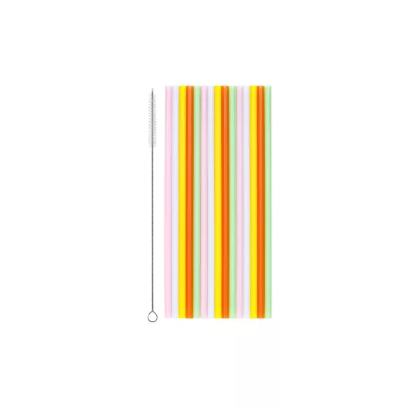 Műanyag szívószálak - 20 cm - 30 db/csomag