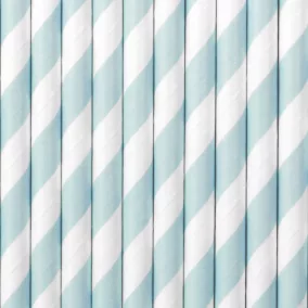 Light blue papírszívószál - 10 db-os csomag