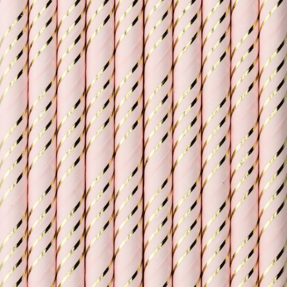 Light pink papírszívószál - 10 db-os csomag