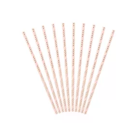 Light pink papírszívószál - 10 db-os csomag