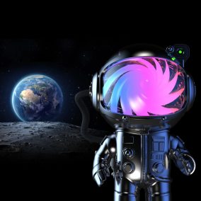 MOB Csillagprojektor - Asztronauta - Ezüst - Nagy