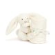 Jellycat szundikendő - Krémfehér nyuszi