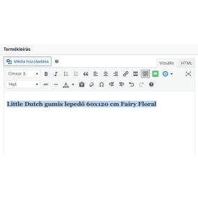 Little Dutch gumis lepedő 60x120 cm Fairy Floral