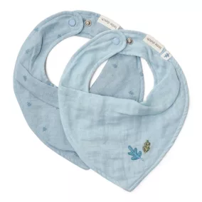 Little Dutch nyálkendő 2 db - Pure Denim Blue