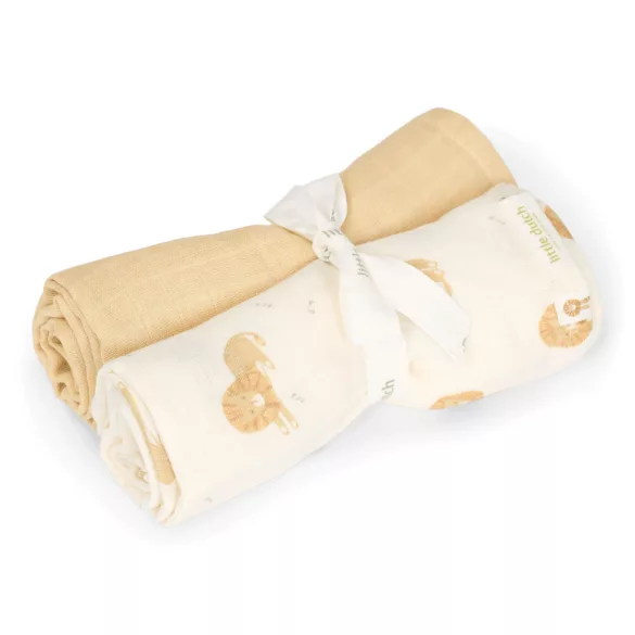 Little Dutch muszlin textilpelenka 70x70 cm 2 db - Safari Leo