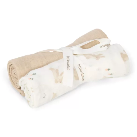 Little Dutch muszlin textilpelenka 70x70 - Baby Bunny
