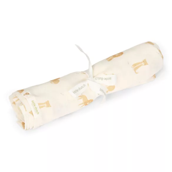 Little Dutch muszlin textilpelenka 120x120 cm - Safari Leo