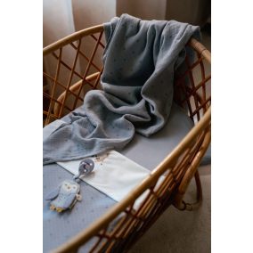 Little Dutch muszlin textilpelenka 120x120 - Pure Denim Blue