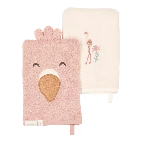 Little Dutch baba fürdőkesztyű 2 db - flamingó