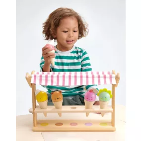 Fa mosolygós fagylaltozó