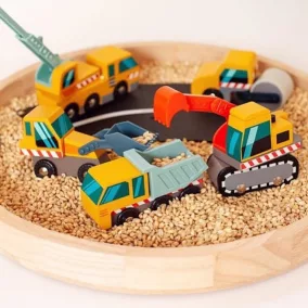   Tender Leaf Fa munkásautók - úthenger markológép teherautó homlokrakodó és daru