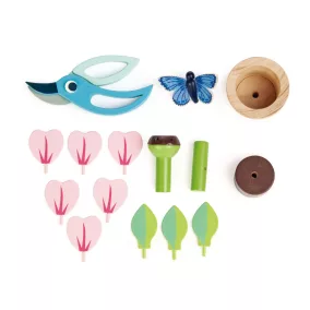 Tender Leaf Fa virág virágcserépben ollóval