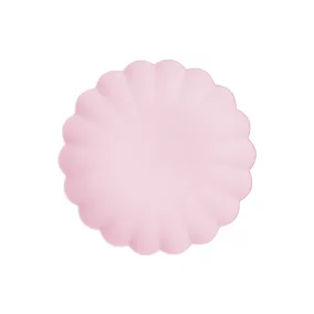 Fodros műanyag tányérok - pink - 4 db-os csomag