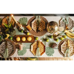 Safari mintás papír tányérok 23 cm vegyes 6 db/csomag