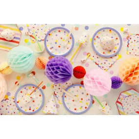Csíkos party tányérok - 24 -5 × 24 -5 cm - 6 db/csomag