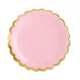 Papírtányér - pasztell pink - 6 db-os csomag
