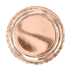 Rose gold papírtányér - 6 db-os szett