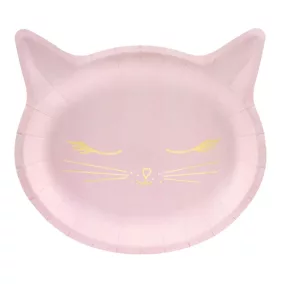 Cicás papírtányér - light pink - 6 db-os szett