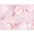 Happy Birthday papírtányér - light pink - 6 db-os szett