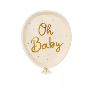 Babaváró papírtányér – Oh Baby - 6 db