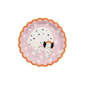Party tányérok - Dalmata mintás 18x18 cm 6 db-os csomag
