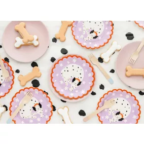 Party tányérok - Dalmata mintás 18x18 cm 6 db-os csomag