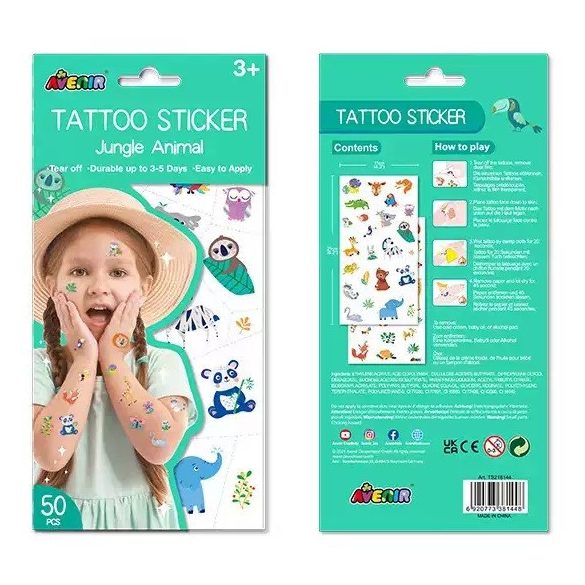 Avenir Lemosható tetoválás - A dzsungel állatai