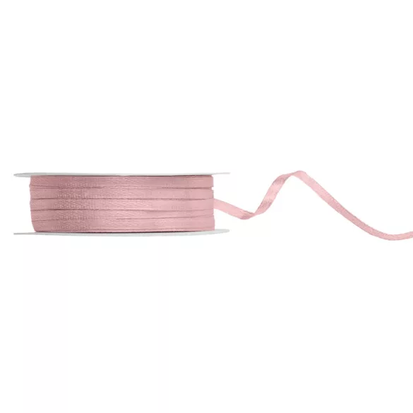Szatén Szalag - Light dusty rose - 6 mm/50 m
