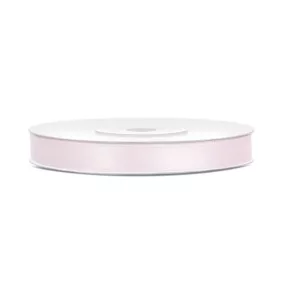 Szatén Szalag - Halvány pink - 6 mm/25 m