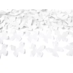 Konfetti ágyú - fehér pillangó - 28 cm