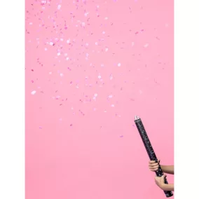 Babaváró konfetti ágyú - pink - 60 cm