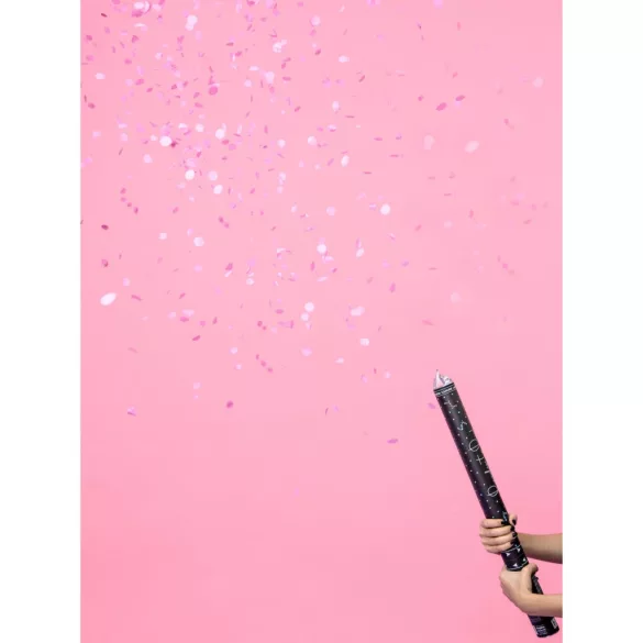 Babaváró konfetti ágyú - pink - 60 cm