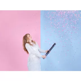 Babaváró konfetti ágyú - pink - 60 cm