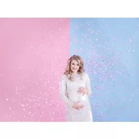 Babaváró konfetti ágyú - pink - 60 cm