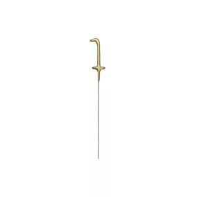 Arany csillagszóró 1-es szám arany - 15 cm