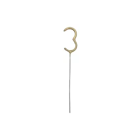 Arany csillagszóró 3-as szám - arany - 15 cm