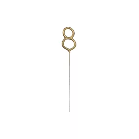 Arany csillagszóró 8-as szám - arany - 15 cm